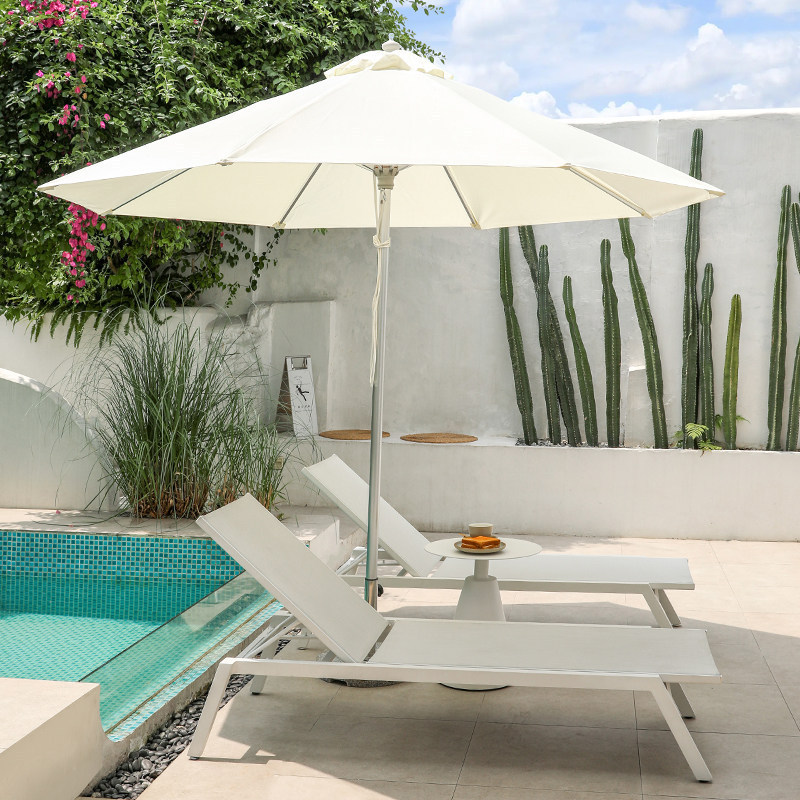 เตียงอาบแดดกลางแจ้งสีขาว กันน้ - Outdoor Daybed Furniture บทวิจารณ์และราคา